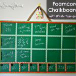 {Guest Post} Foamcore Chalkboard with Washi Tape Grid