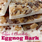 Toffee and Chocolate Eggnog Bark