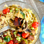 Grilled Balsamic Chicken and Vegetable Orzo