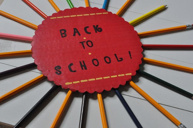 Back to School Pencil Wreath