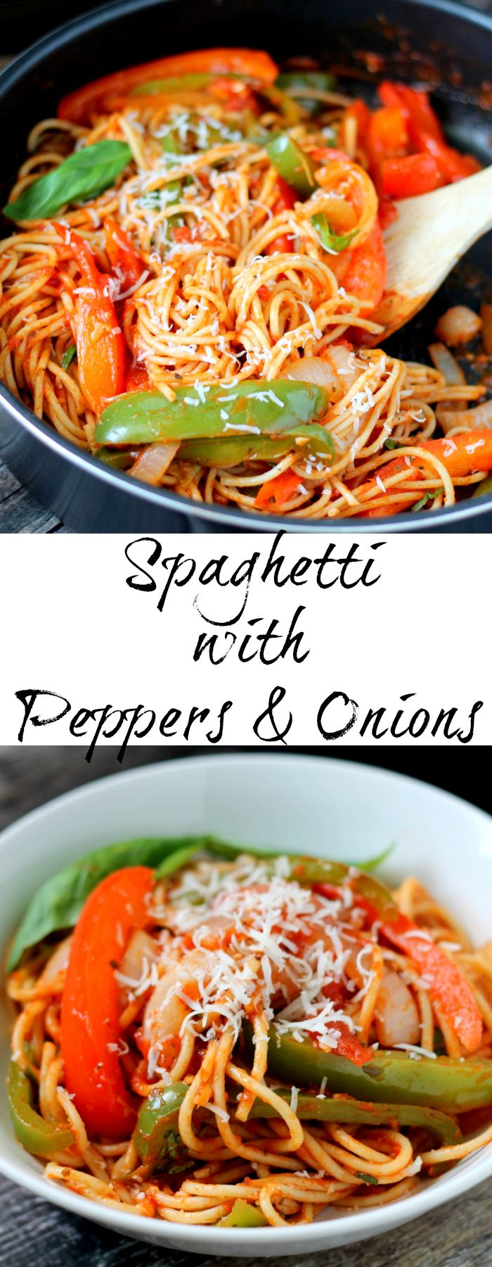 Spaghetti with Peppers and Onions