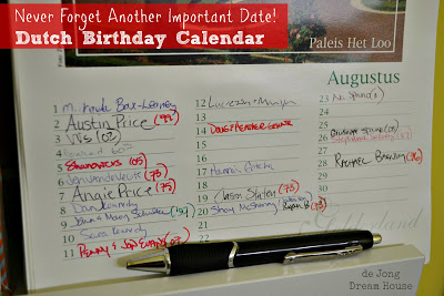 {Guest Post} Dutch Birthday Calendars