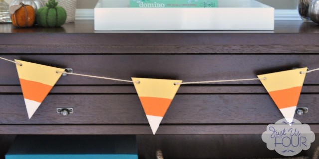 Candy Corn Pennant Banner Hanging_wm