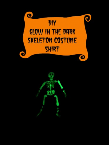 This Mama Loves - DIY Glow in the Dark Skeleton Costume Shirt