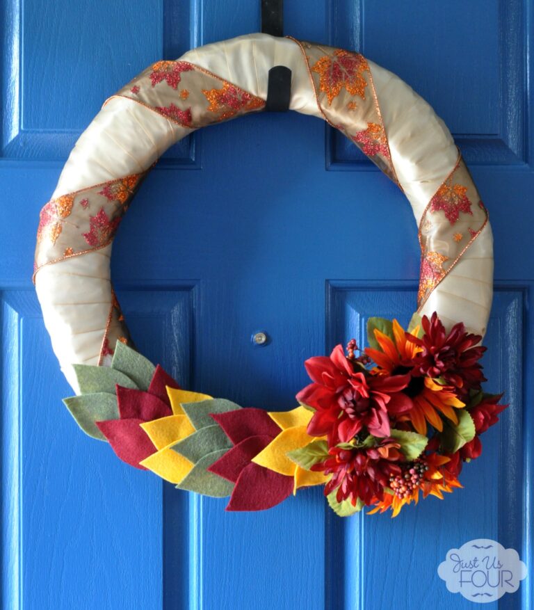 Fall Felt Leaf Wreath