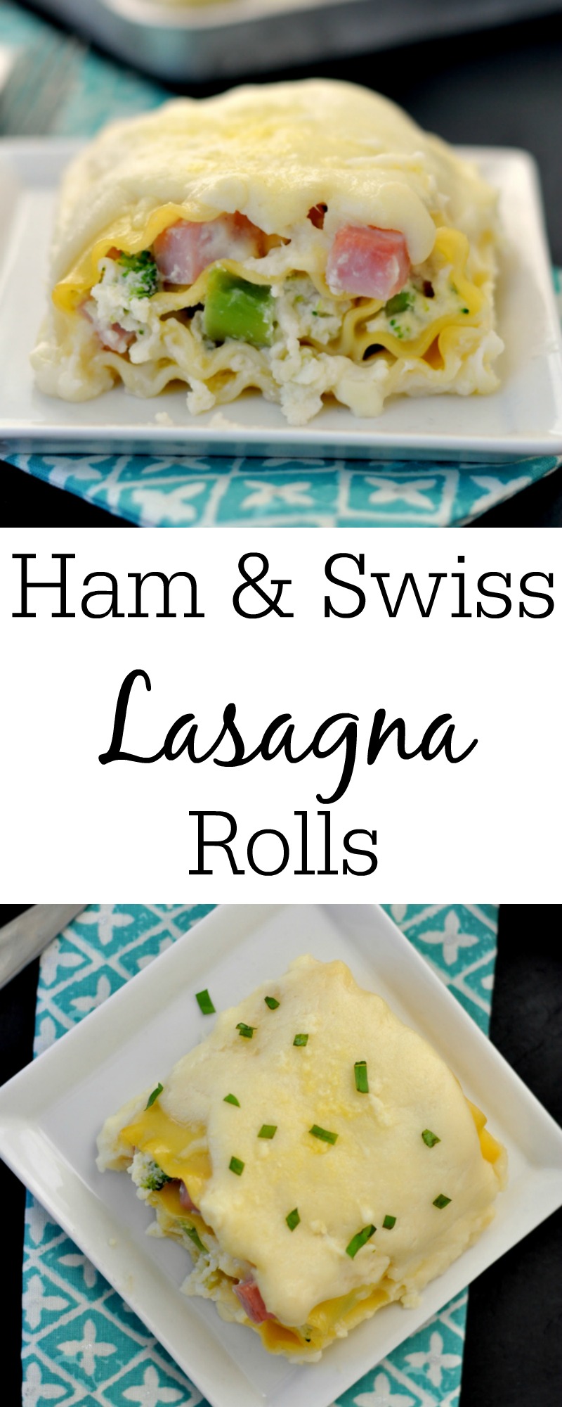 Ham and Swiss Lasagna Rolls