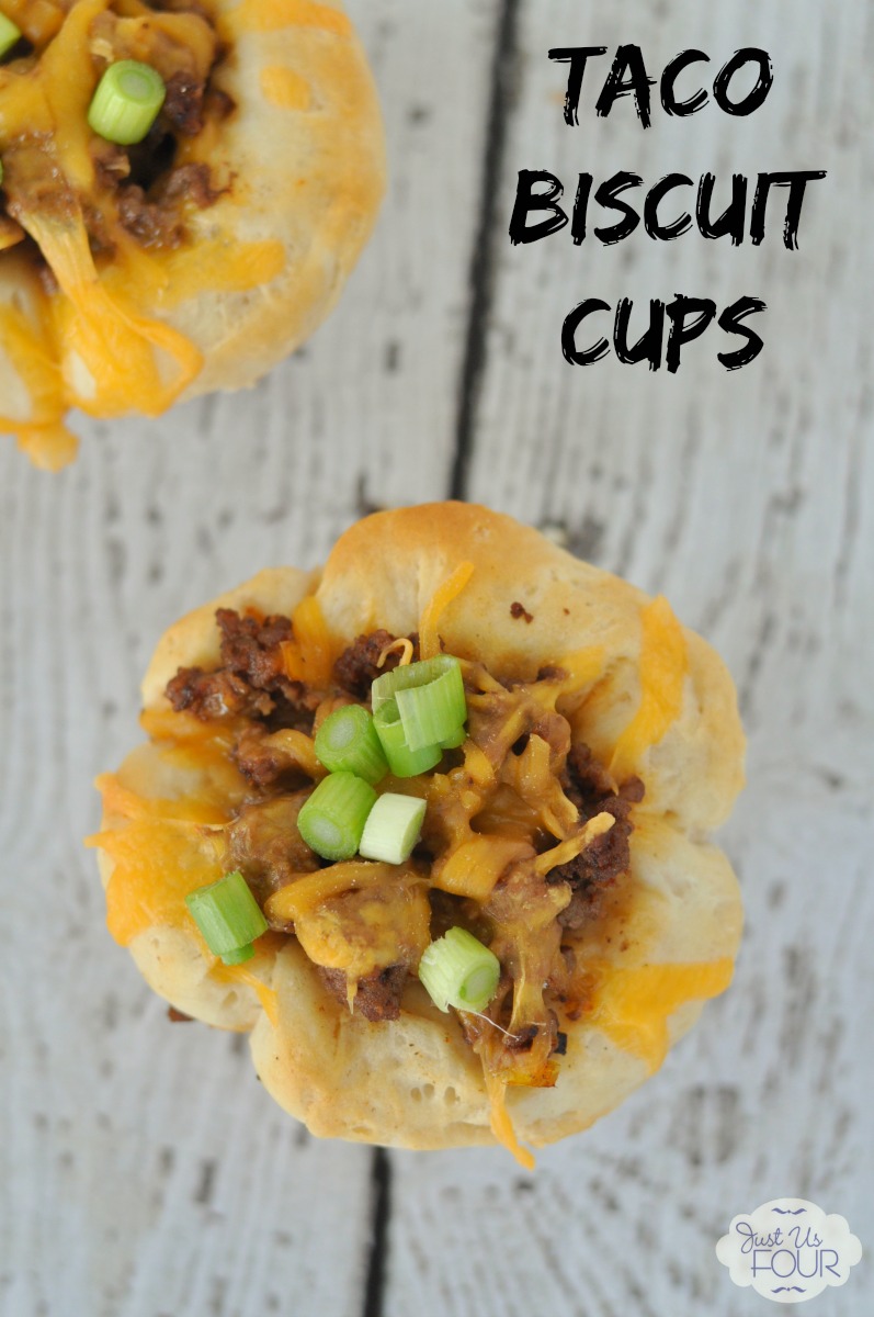 Taco biscuit cups are super fun for kids and the perfect serving size.
