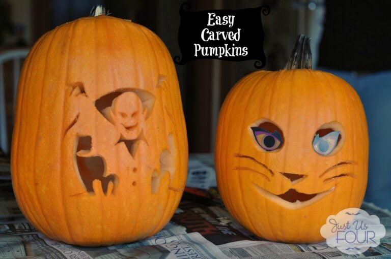 Easy Carved Pumpkins for Halloween