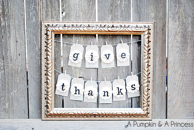 A Pumpkin & a Princess - Give Thanks Banner