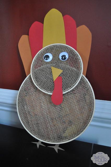 Just Us Four - Embroidery Hoop Turkey