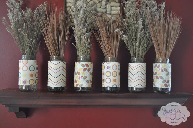 Spaghetti Jar Fall Decorations