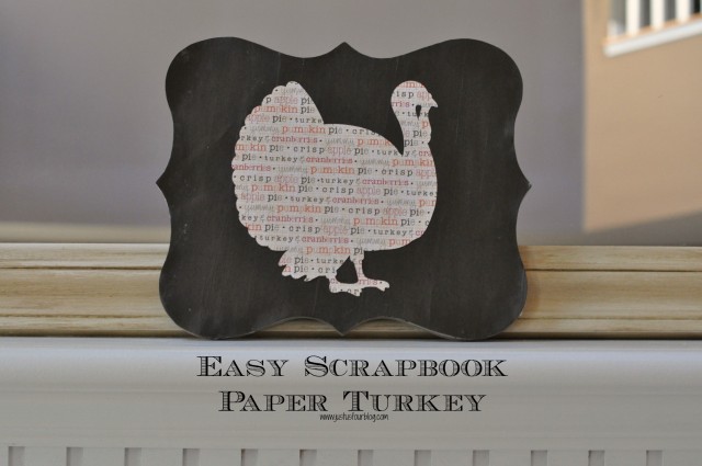 Easy Scrapbook Paper Turkey Art
