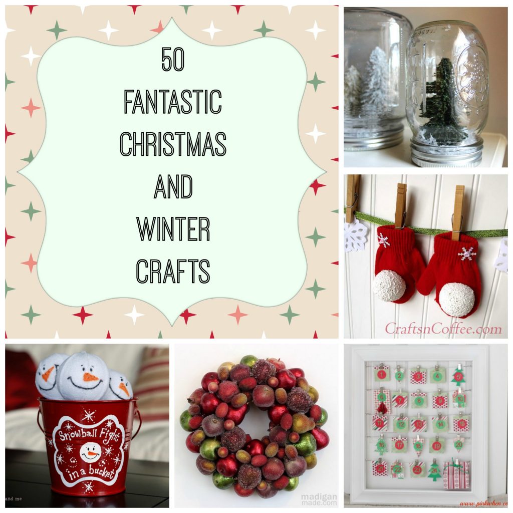 50 Christmas and Winter Craft Ideas #Christmascrafts #roundup