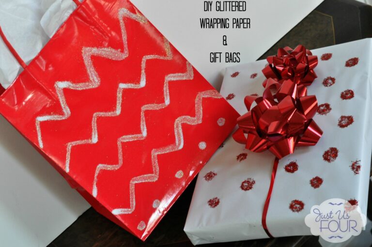 Make Your Own Glittered Wrapping Supplies