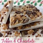 Toffee and Chocolate Eggnog Bark #desserts #Christmascandy #recipes