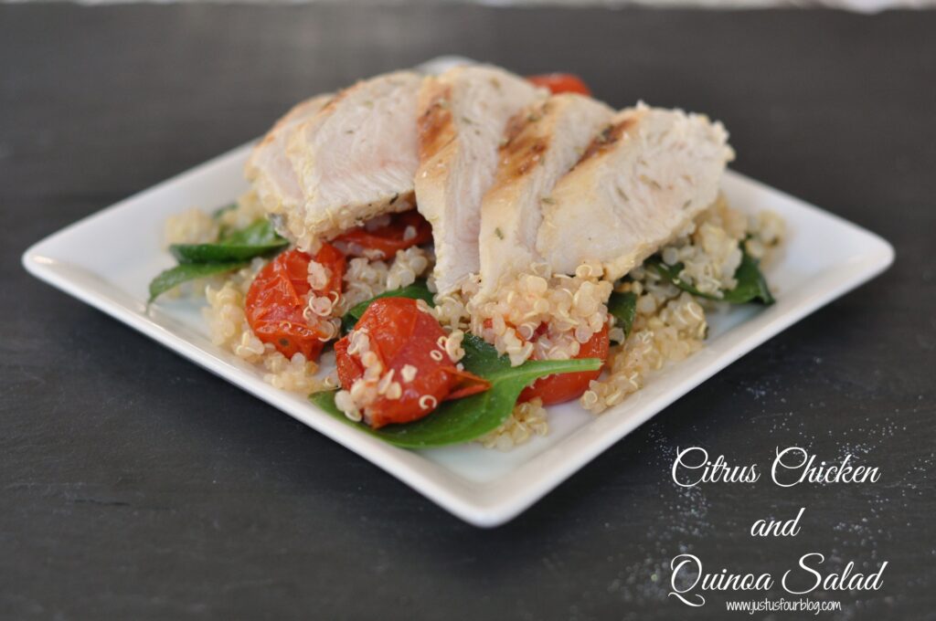 Citrus Chicken and Quinoa Salad with Label