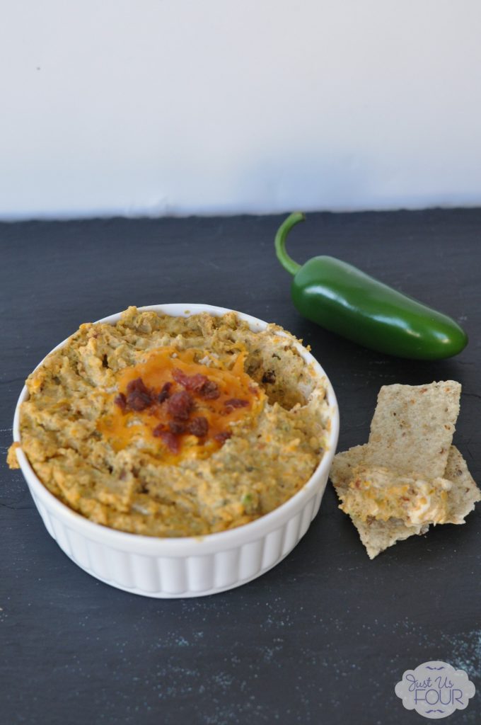 This Jalapeno Popper Dip looks so easy and delicious. Love her idea of making it in the crockpot. #Superbowl #recipes #dips