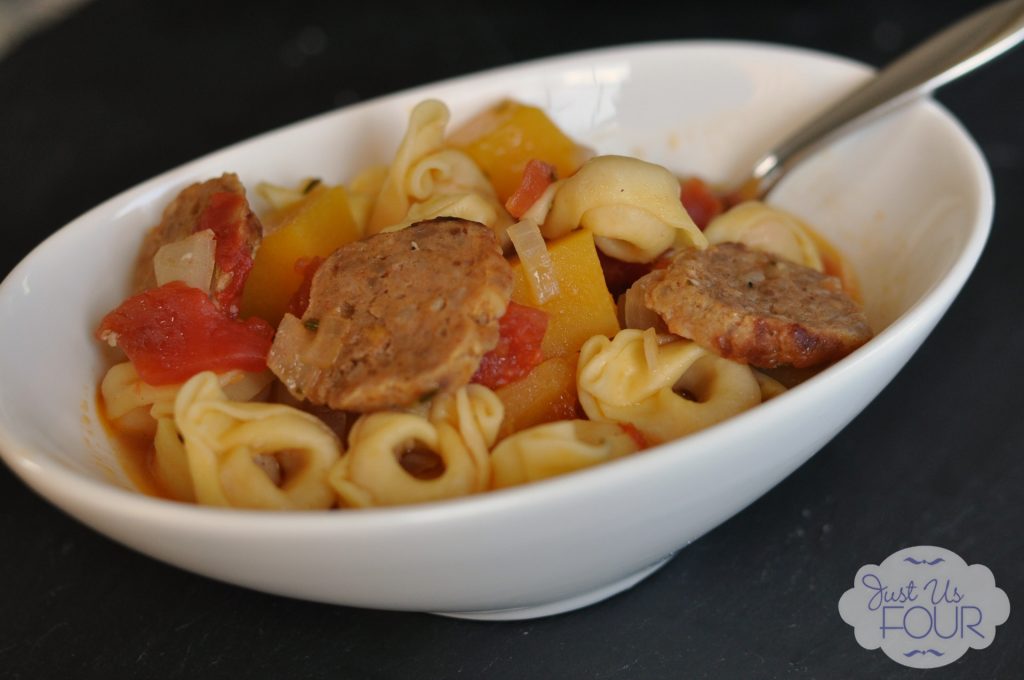 Spicy Sausage and Tortellini Soup #soup #recipes #pasta