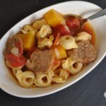 Spicy Sausage and Tortellini Soup #soup #recipes #pasta