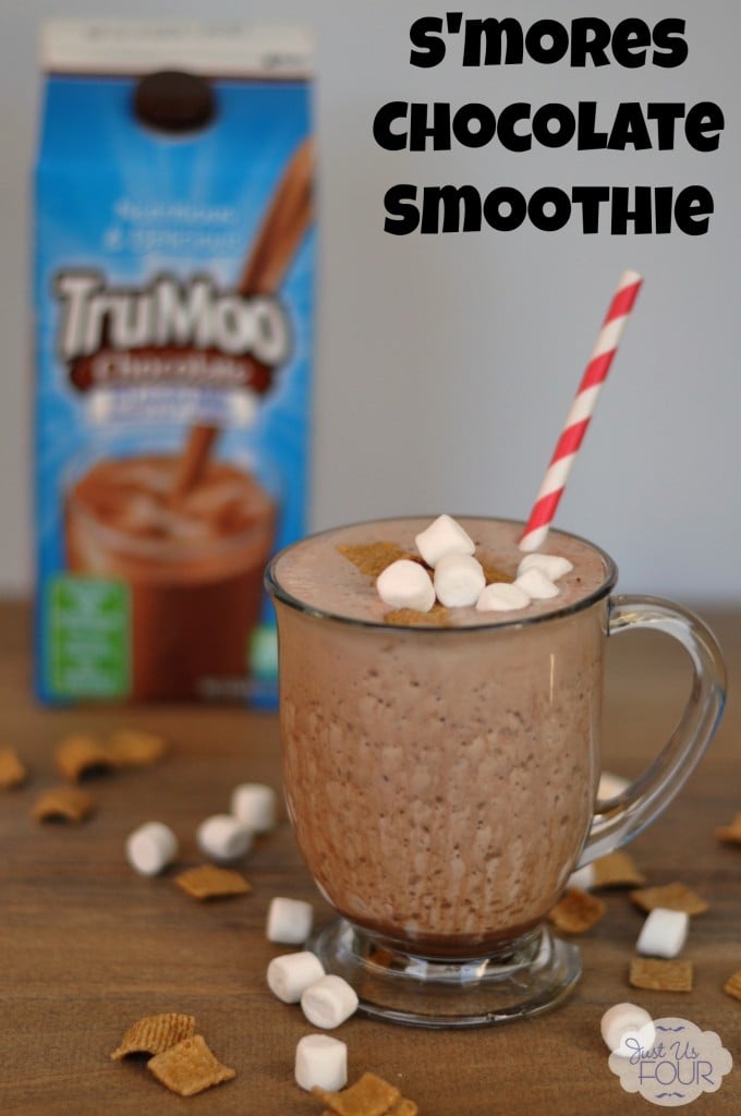 Delicious and easy s'more chocolate smoothie #recipes #s'mores