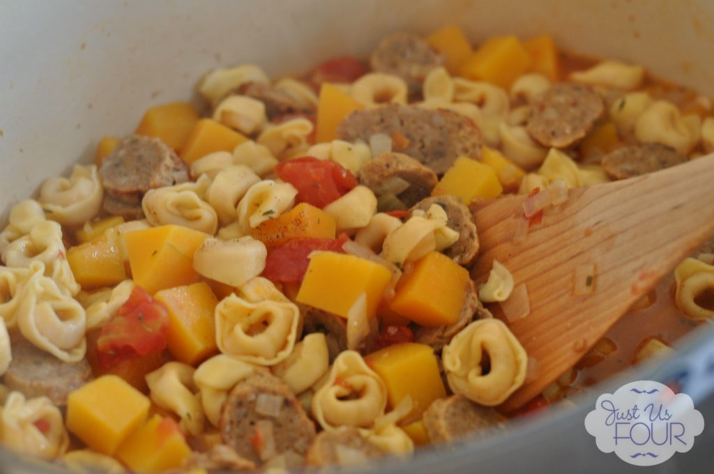 Spicy Sausage and Tortellini Soup #soup #recipes #pasta