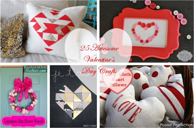 25 Awesome Valentine's Day Craft Ideas #crafts #valentinesday #roundup