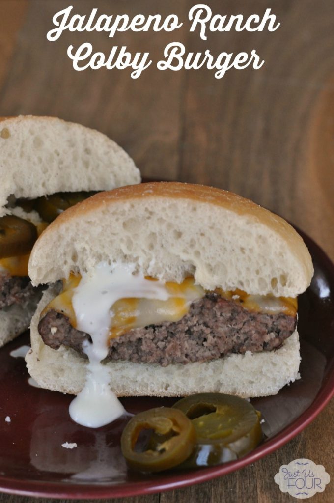 Perfect for the BBQ, this Jalapeno Ranch Colby Burger is an awesome combination of creamy and spicy. #SayCheeseburger #shop