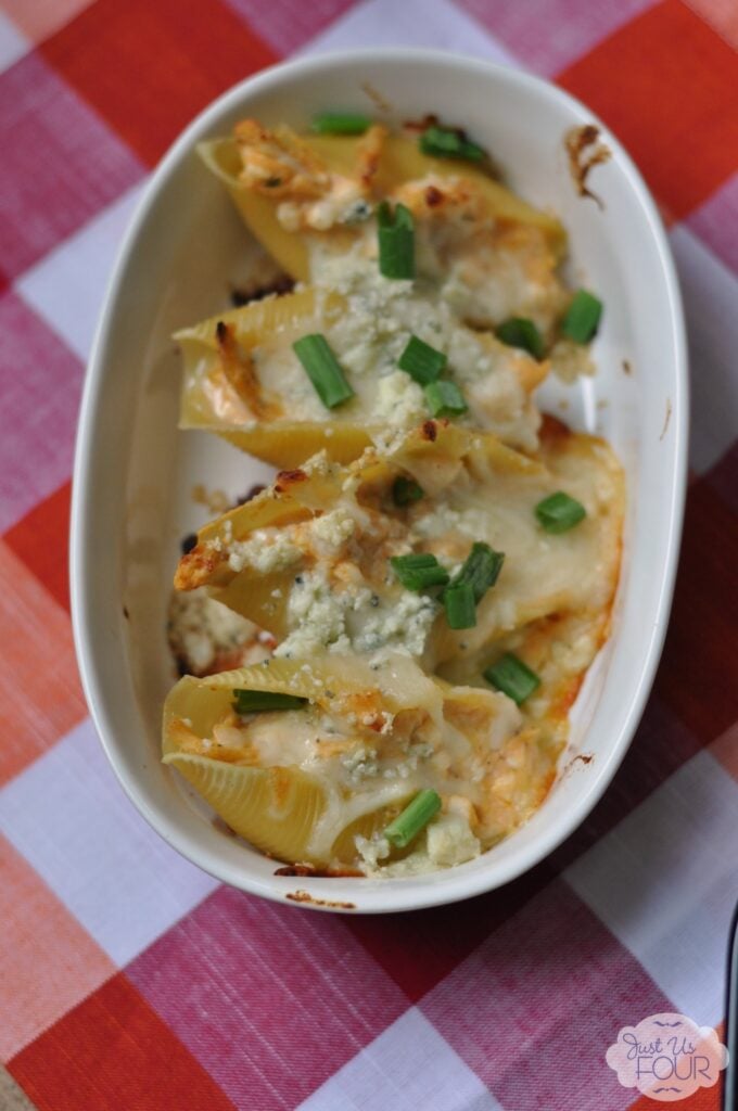 Buffalo Chicken Stuffed Shells #recipes #shannahstestkitchen