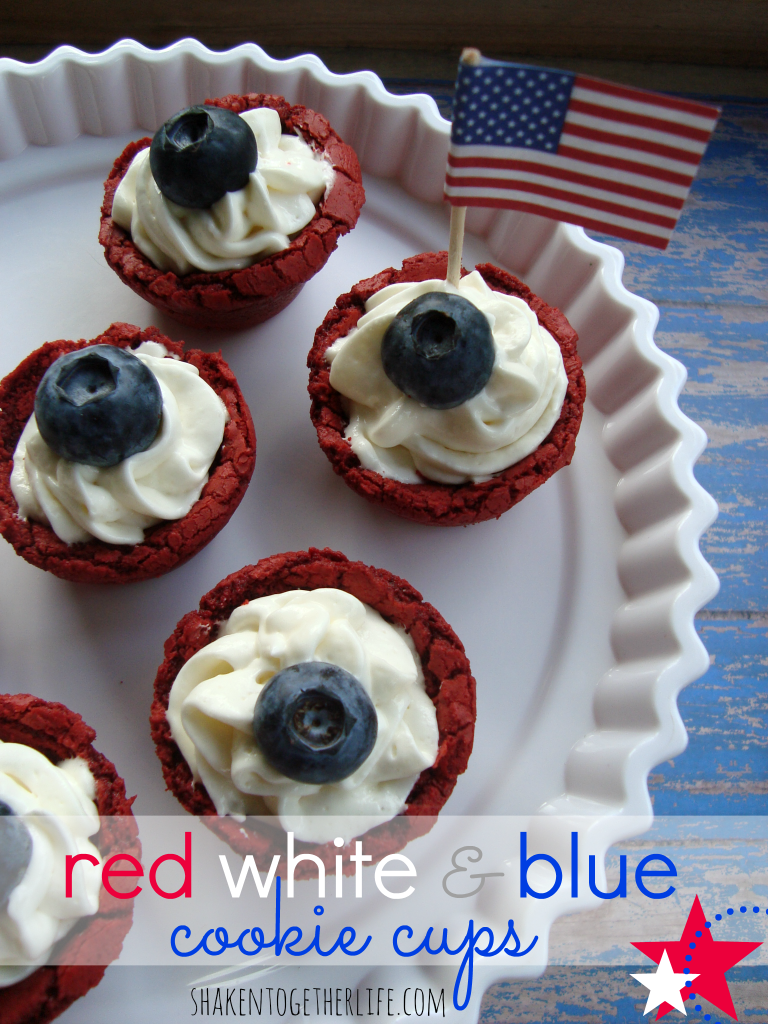 10 - Shaken Together - Red White and Blue Cookie Cups
