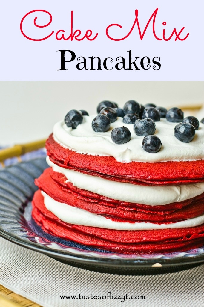 24 - Tastes of Lizzy T - Cake Mix Patriotic Pancakes