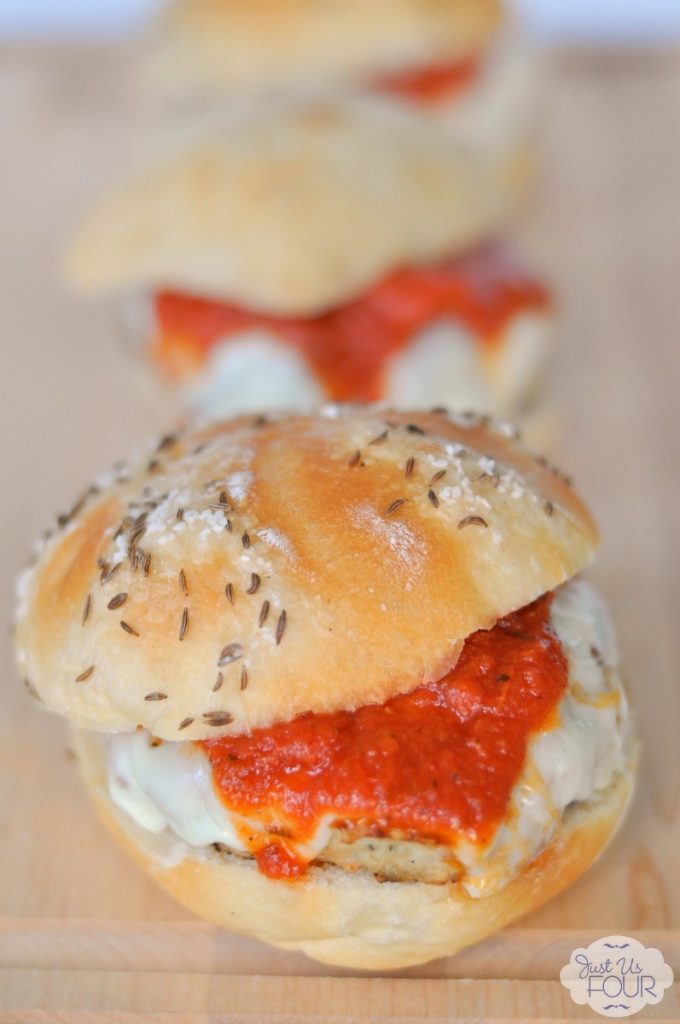 An Italian favorite made over into burger form: Chicken Parmesan Burgers!