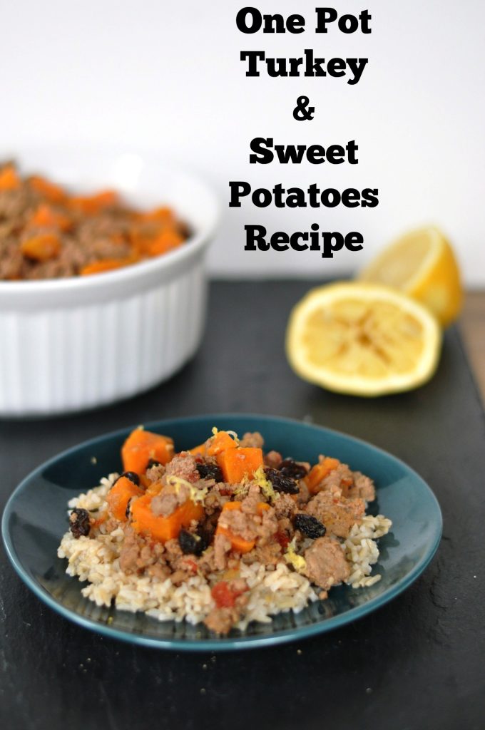 A delicious one pot meal with turkey, sweet potatoes and the freshness of lemon.