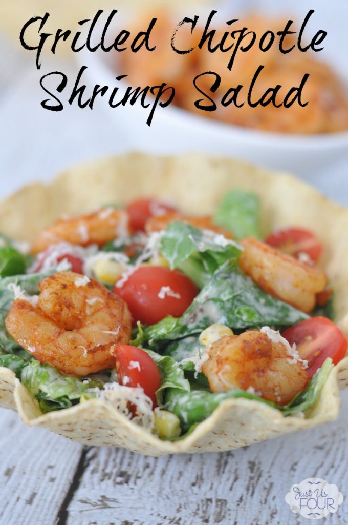 This chipotle shrimp salad is the perfect hot weather lunch option.