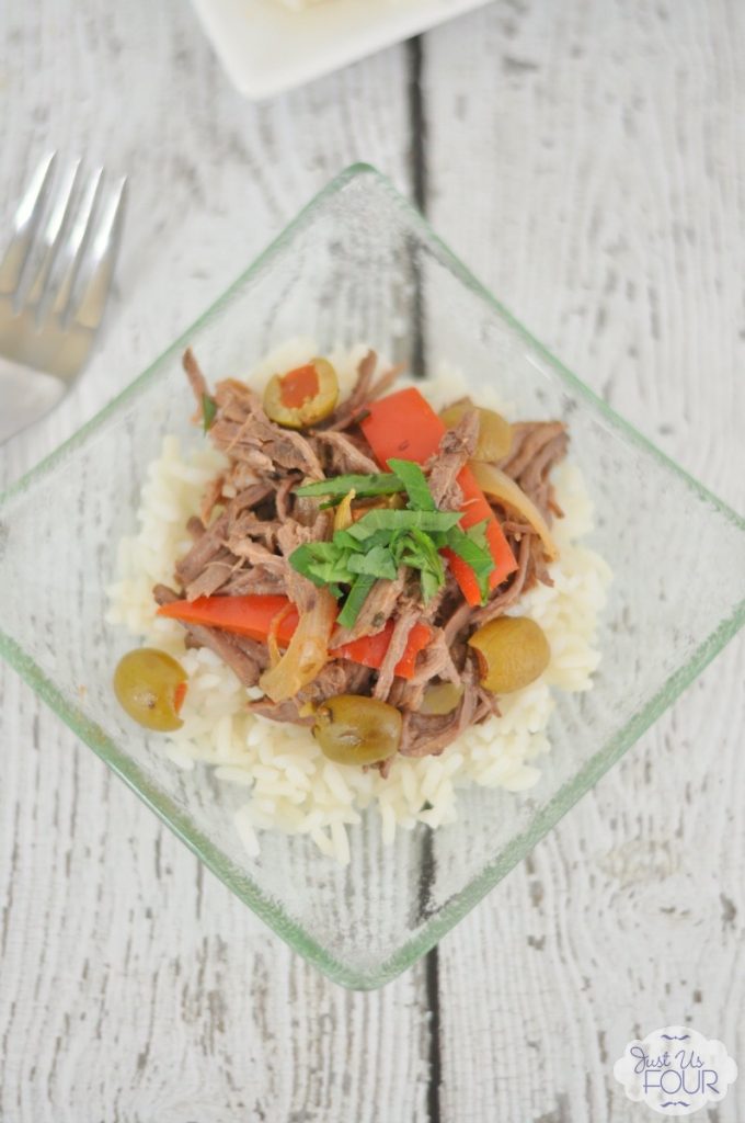 Crockpot Cuban beef is the BEST slow cooker recipe. So easy and so much flavor.