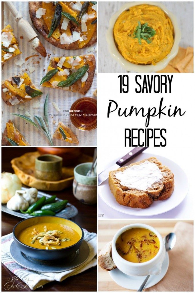 These 19 savory pumpkin recipes are ones I have to try. I love fall foods and pumpkin is my favorite.