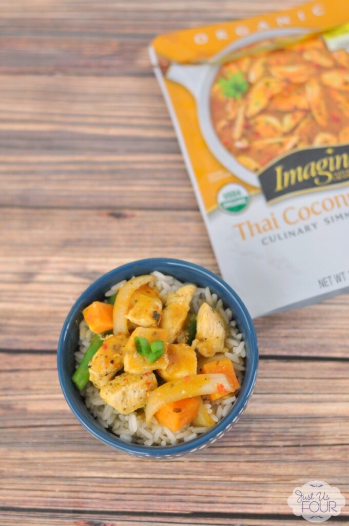 Easy weeknight coconut curry recipe that is done in 15 minutes!