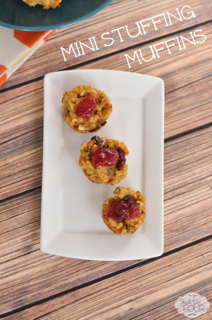 This is the greatest idea to make Thanksgiving parties so easy! Make mini stuffing muffins so they are one bite and don't require any utensils.