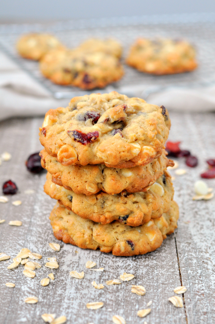 Cranberry Oatmeal White Chocolate Cookies