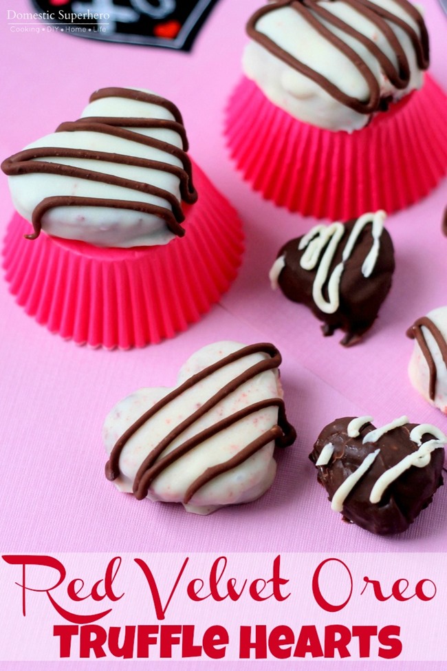 Red Velvet Oreo Truffle Hearts - Perfect for Valentines Day Dessert and SO delicious!