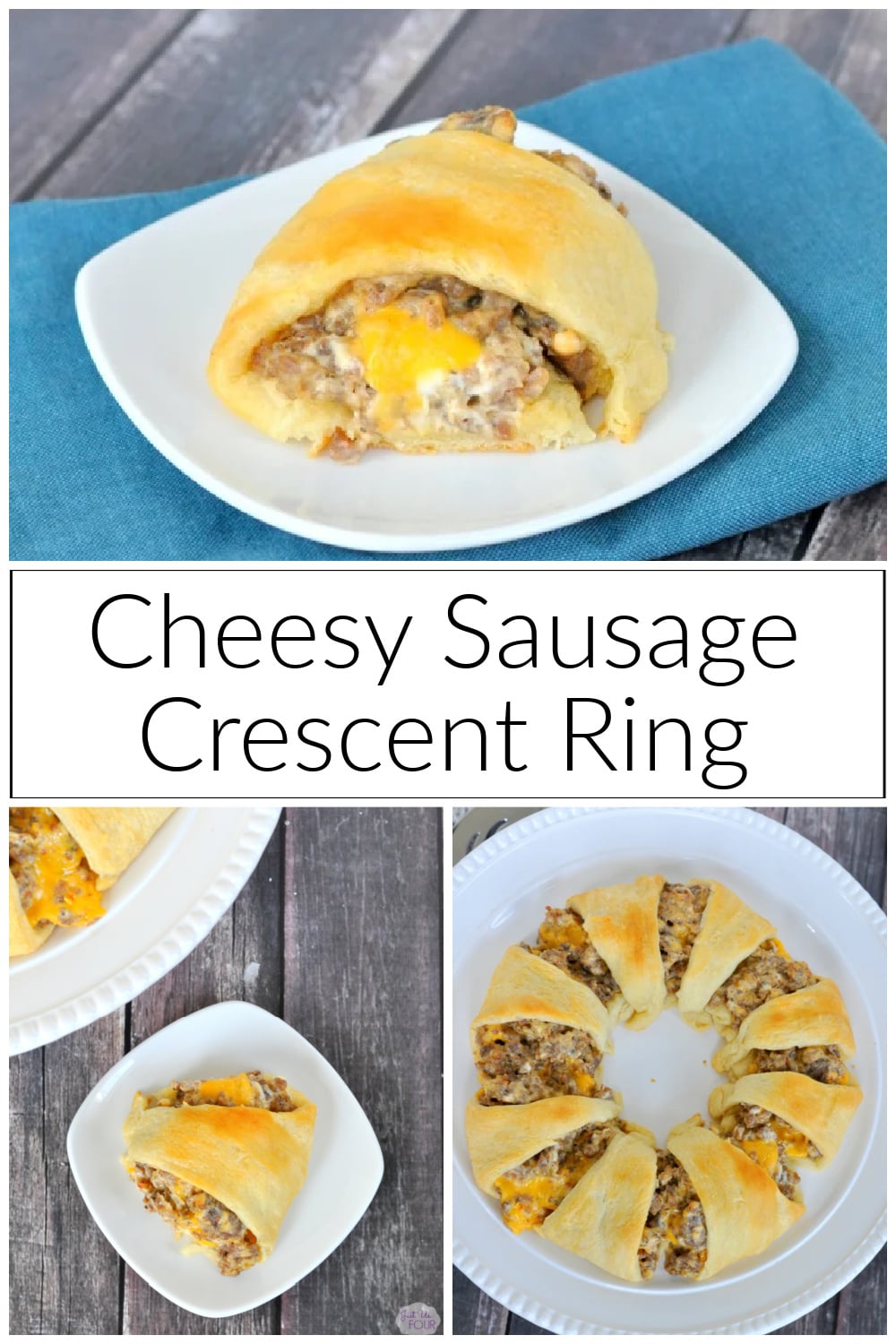 Cheesy Sausage Crescent Ring Pinterest Pin