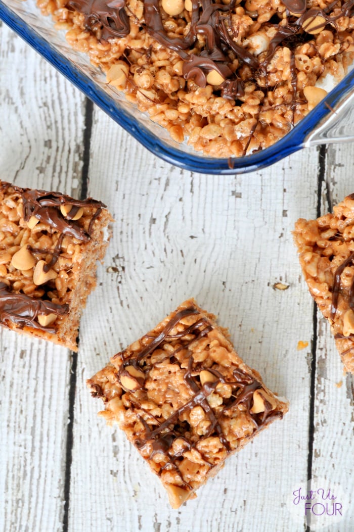 Peanut Butter Nutella Rice Krispie Treats