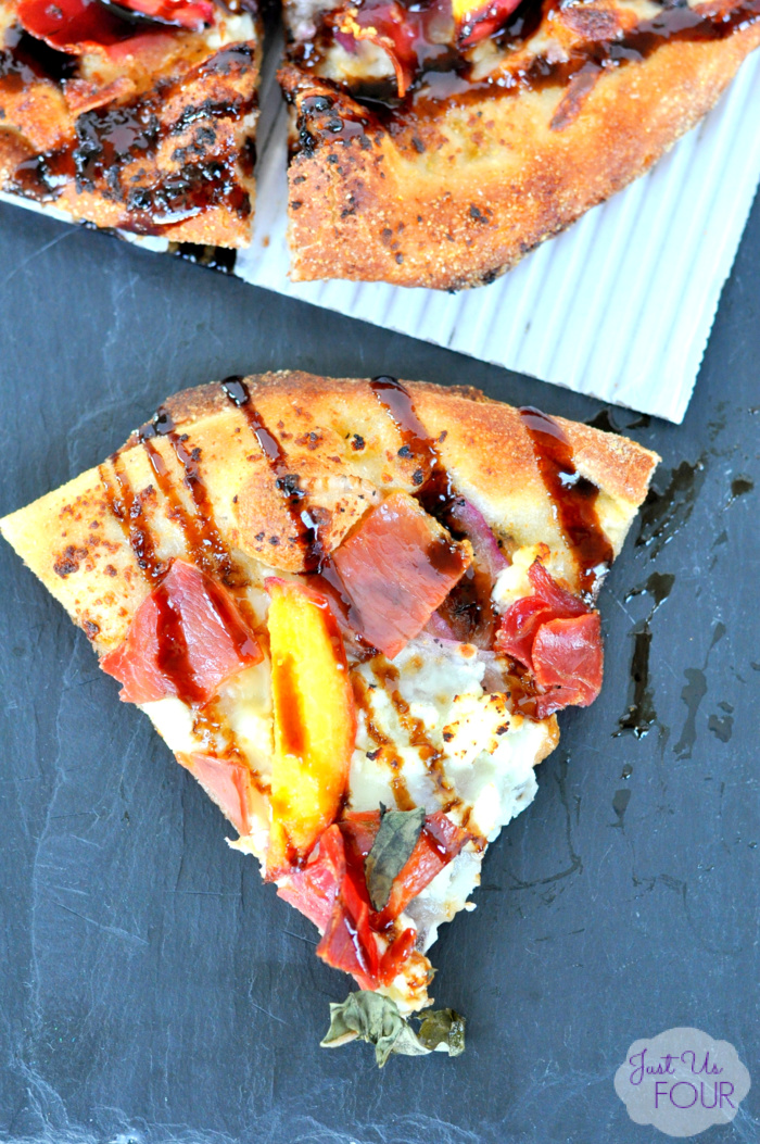 The perfect pizza for summer: Peach and Prosciutto Pizza