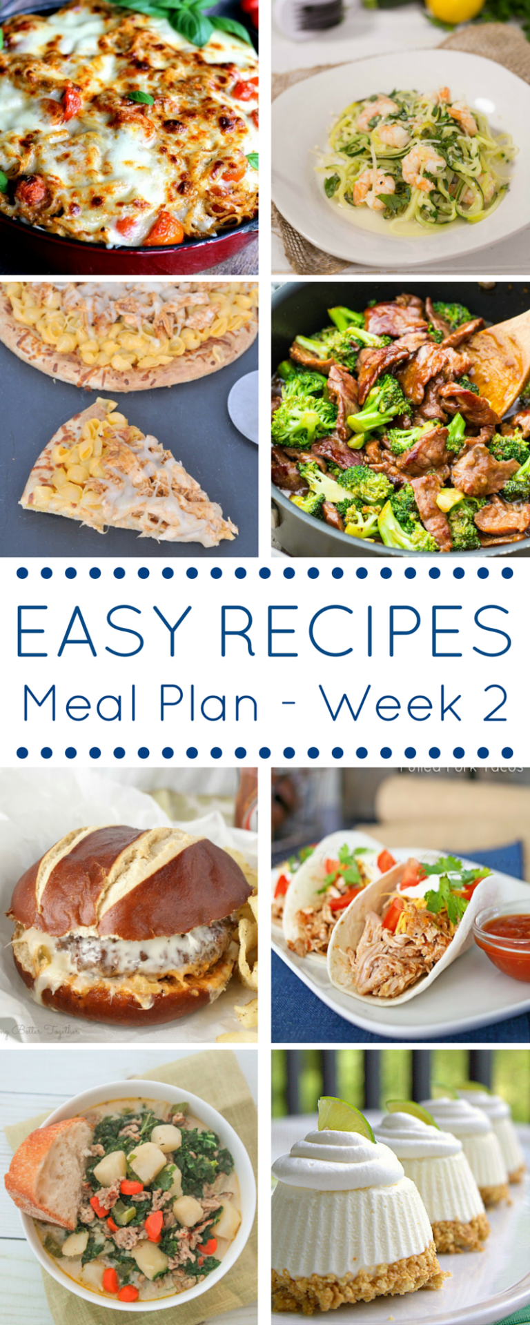 Meal planning for the week just go SO EASY! Working with 6 other bloggers, I've created a weekly meal plan full of EASY recipes that your whole family will love.