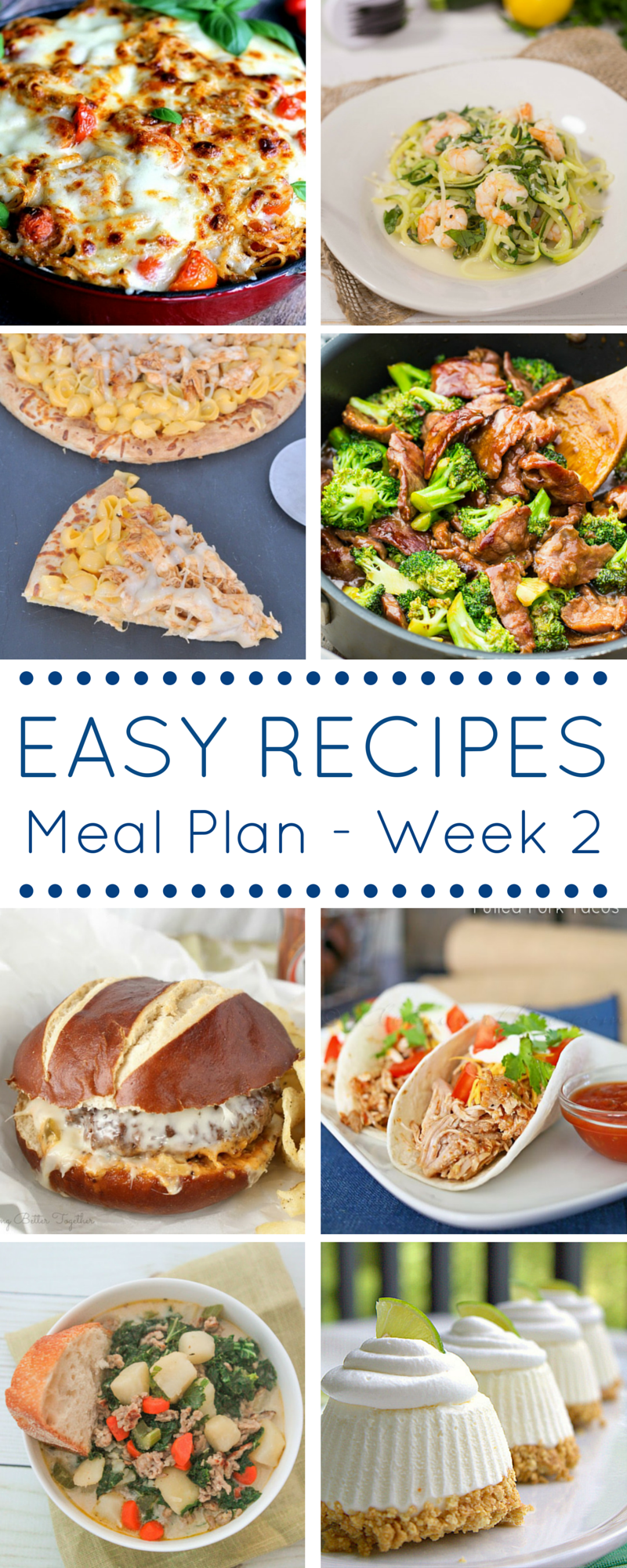 Meal planning for the week just go SO EASY!  Working with 6 other bloggers, I've created a weekly meal plan full of EASY recipes that your whole family will love.