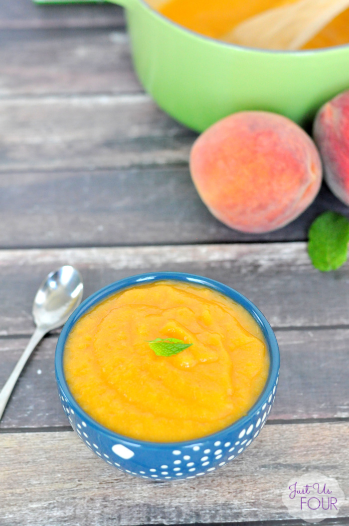 Roasted Peach Soup is the perfect summer recipe!