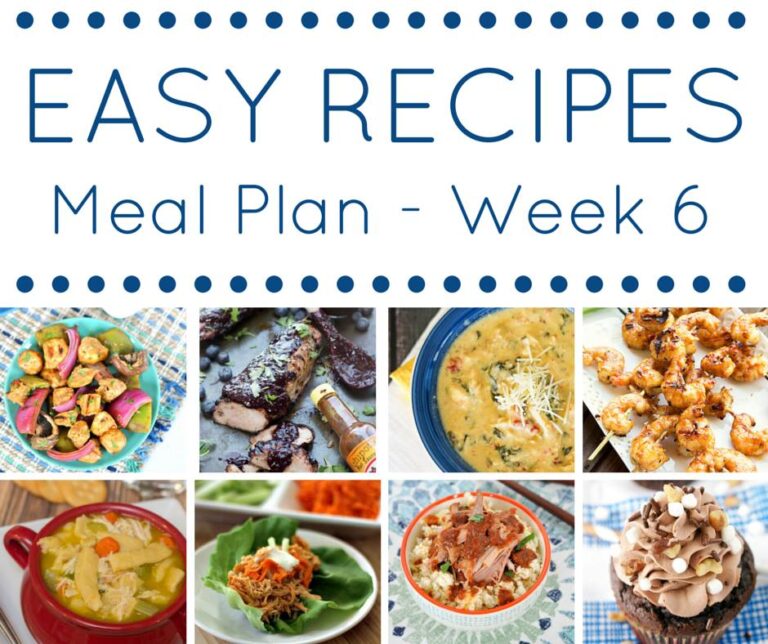 This week's meal plan is full of easy recipes for dinner plus a delicious dessert!