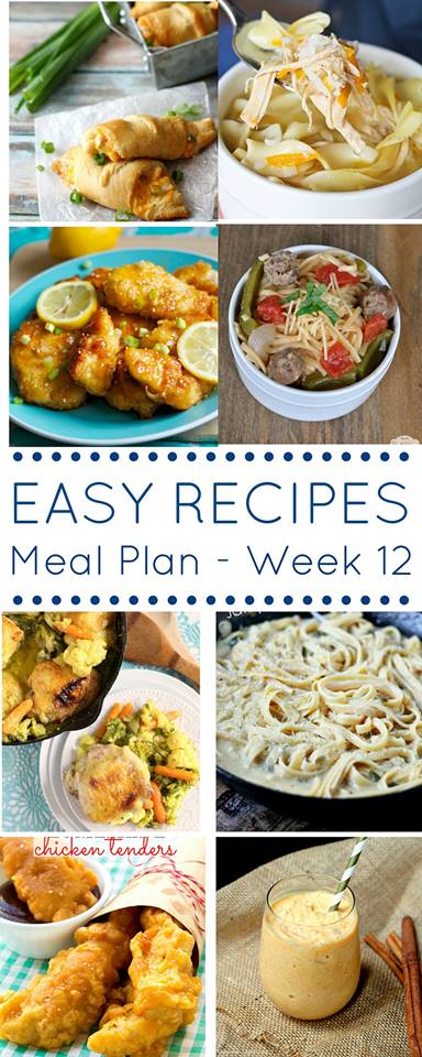 Making dinner each night is so easy with this easy recipes meal plan! So many amazing ideas all planned out for the week.
