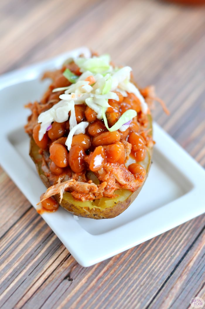 BBQ Pulled Pork Potato Skins