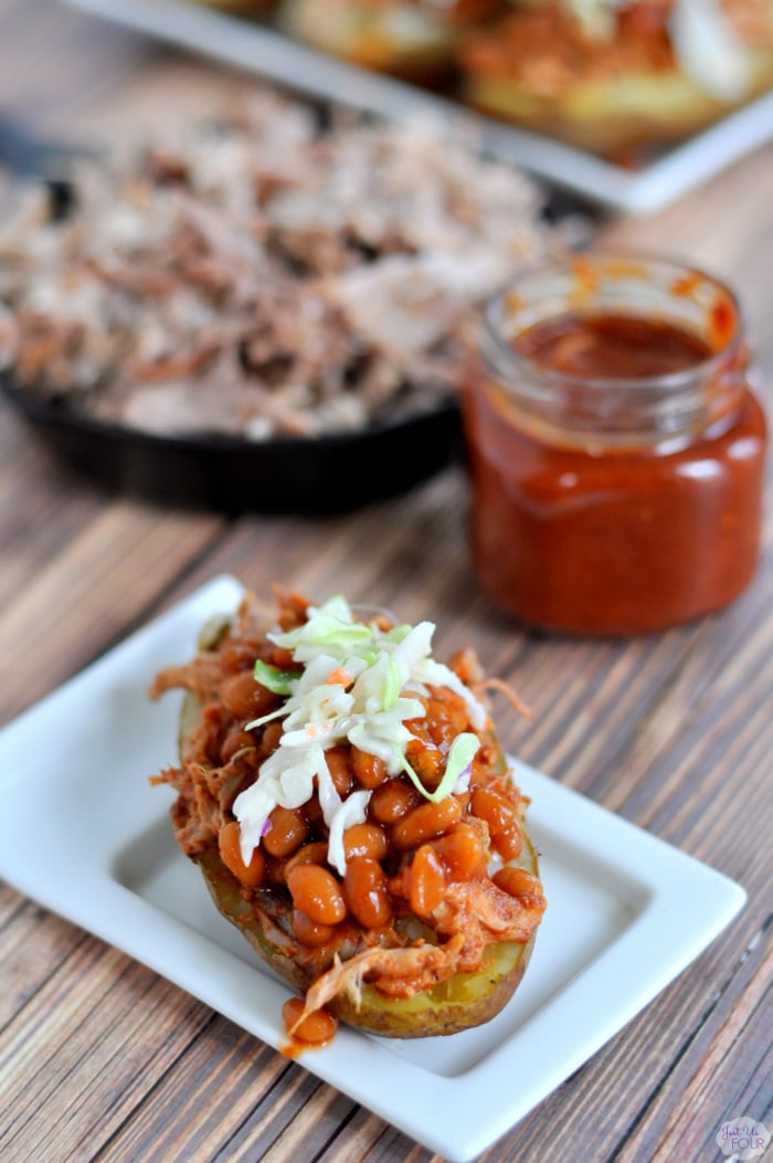 BBQ Pulled Pork Potato Skins