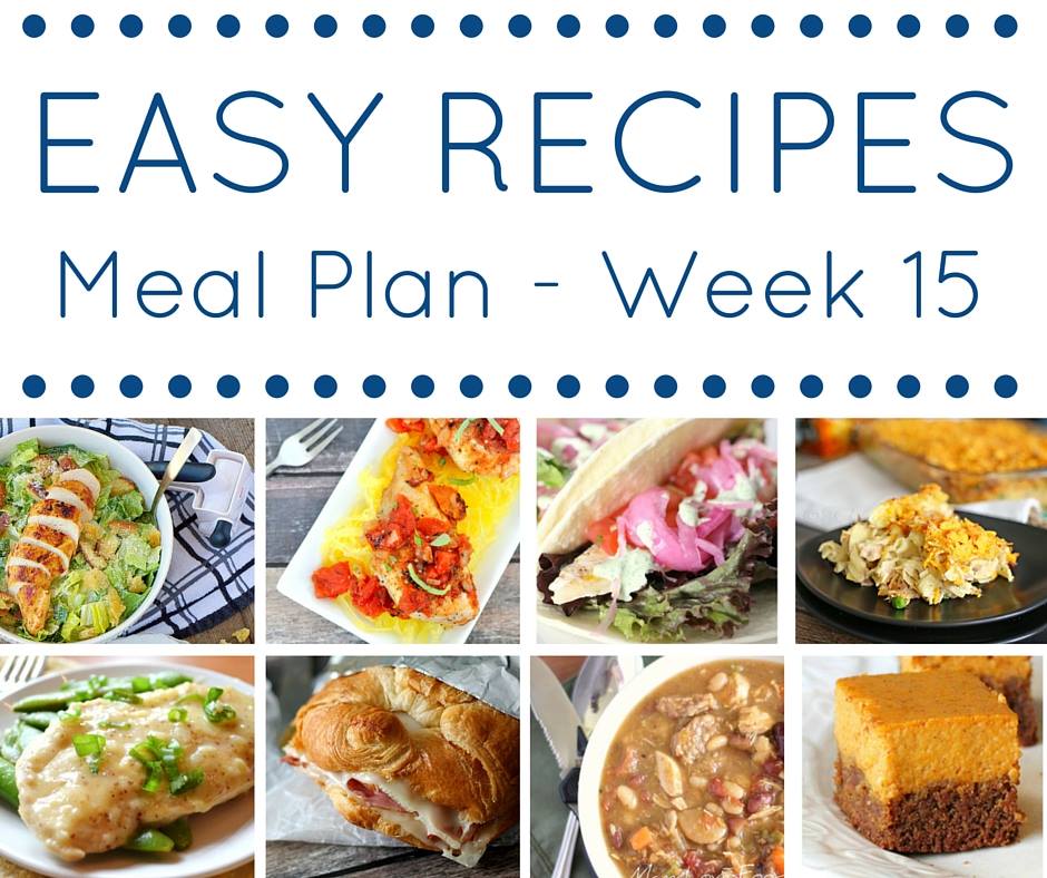 Easy Dinner Recipes Meal Plan
